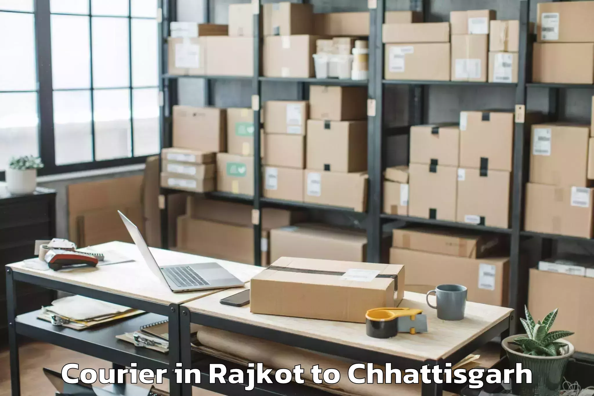 Easy Rajkot to Gaurella Courier Booking